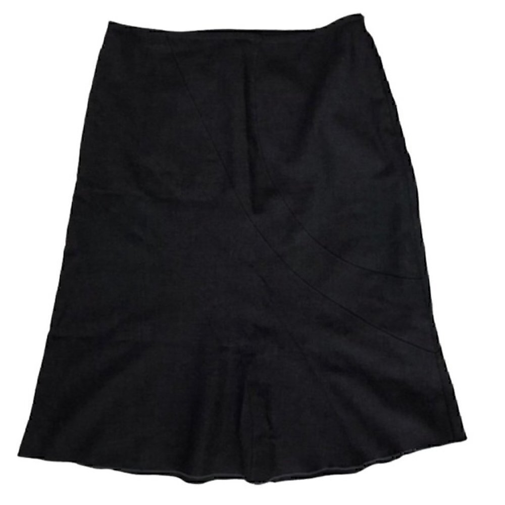 Poleci black trumpet a-line midi skirt size 2 women Very Good Condition